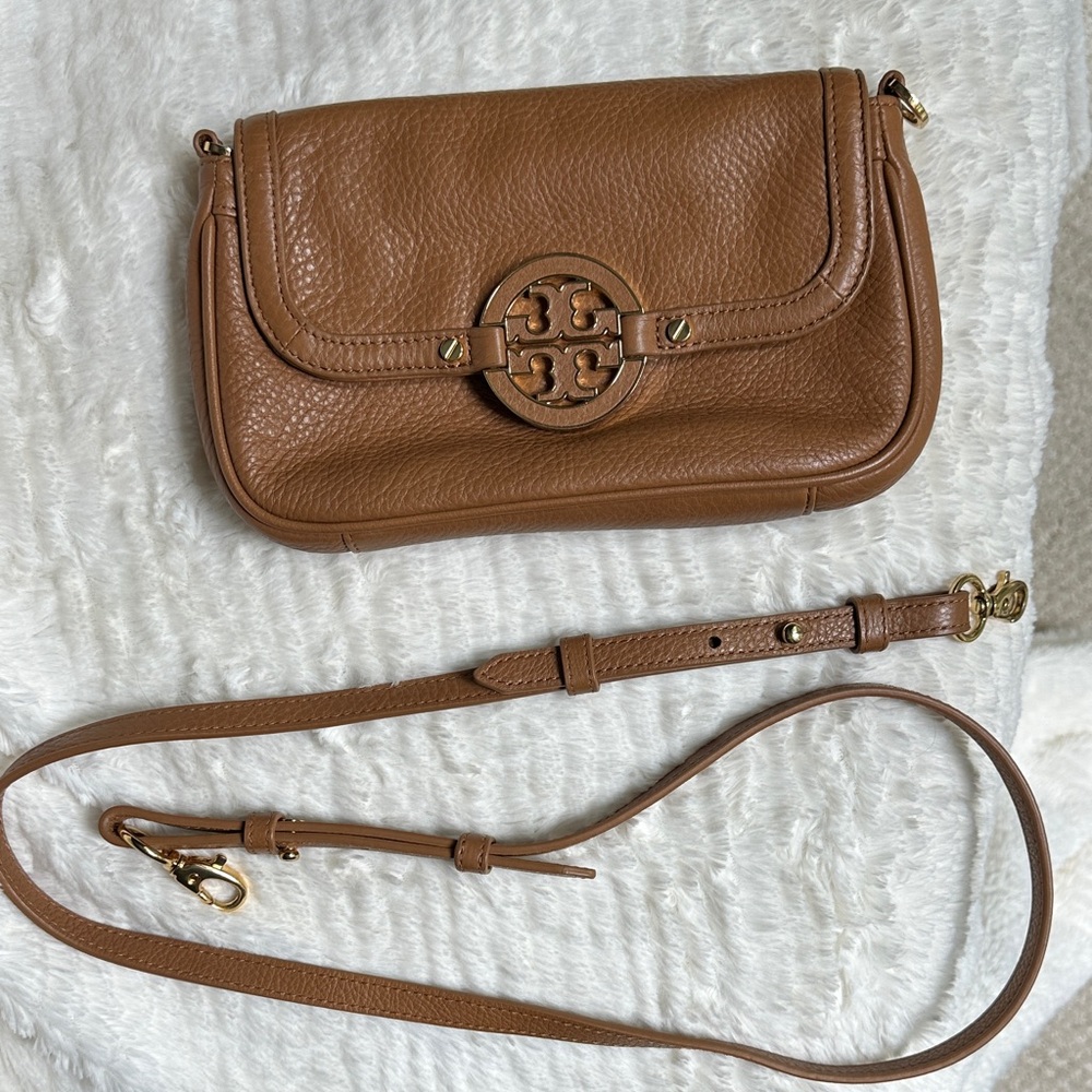 Tory Burch Brown Leather Crossbody Bag